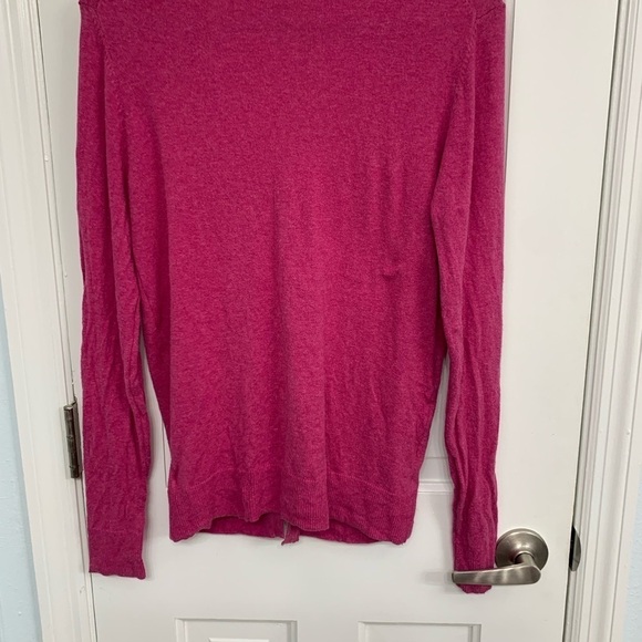 A New Day Raspberry Cardigan Sz Med Academia Barbiecore New Preppy Classic - Picture 5 of 5